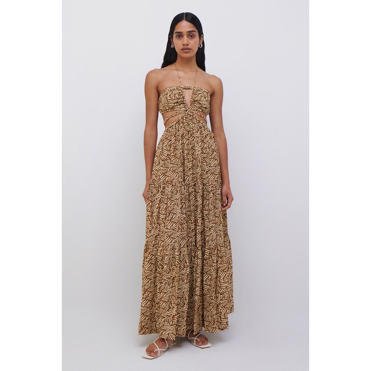 Jonathan Simkhai Laurel Printed Coverup Dress Large $445